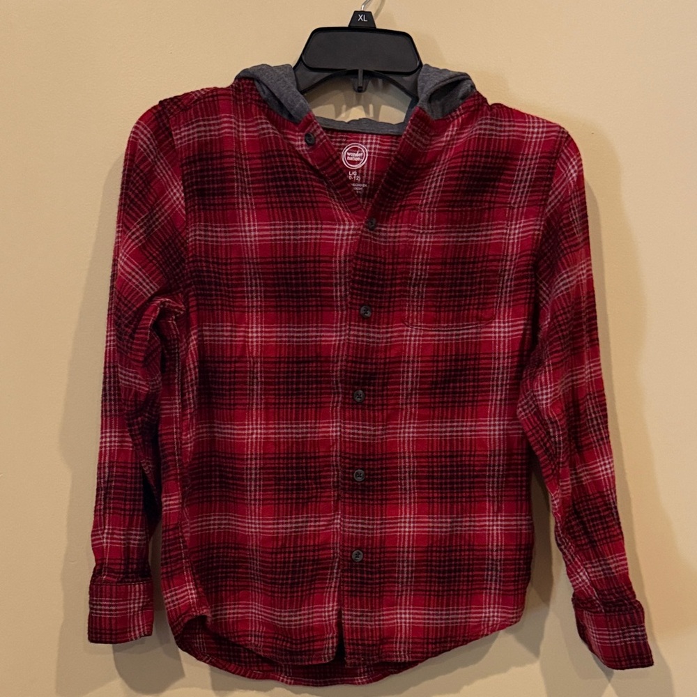 Wonder Nation Red Plaid Hoodie